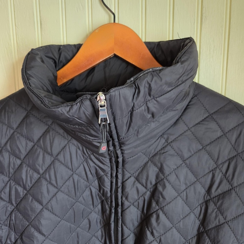 Giacca Jacket Womens XXL Black Quilted Softshell Full Zip Collared Lined Pockets